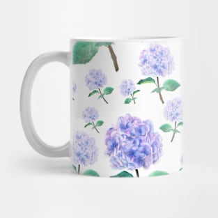 purple blue hydrangea pattern Mug